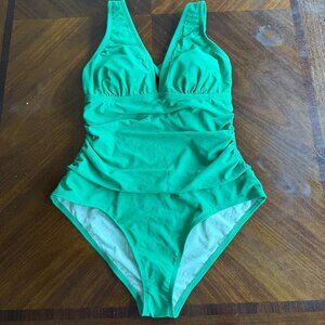 🤩CupShe Emerald Green Tummy Control One Piece Swimsuit Size OX NWT